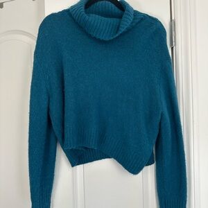 Francesca’s Teal Blue Turtleneck Women Sweater